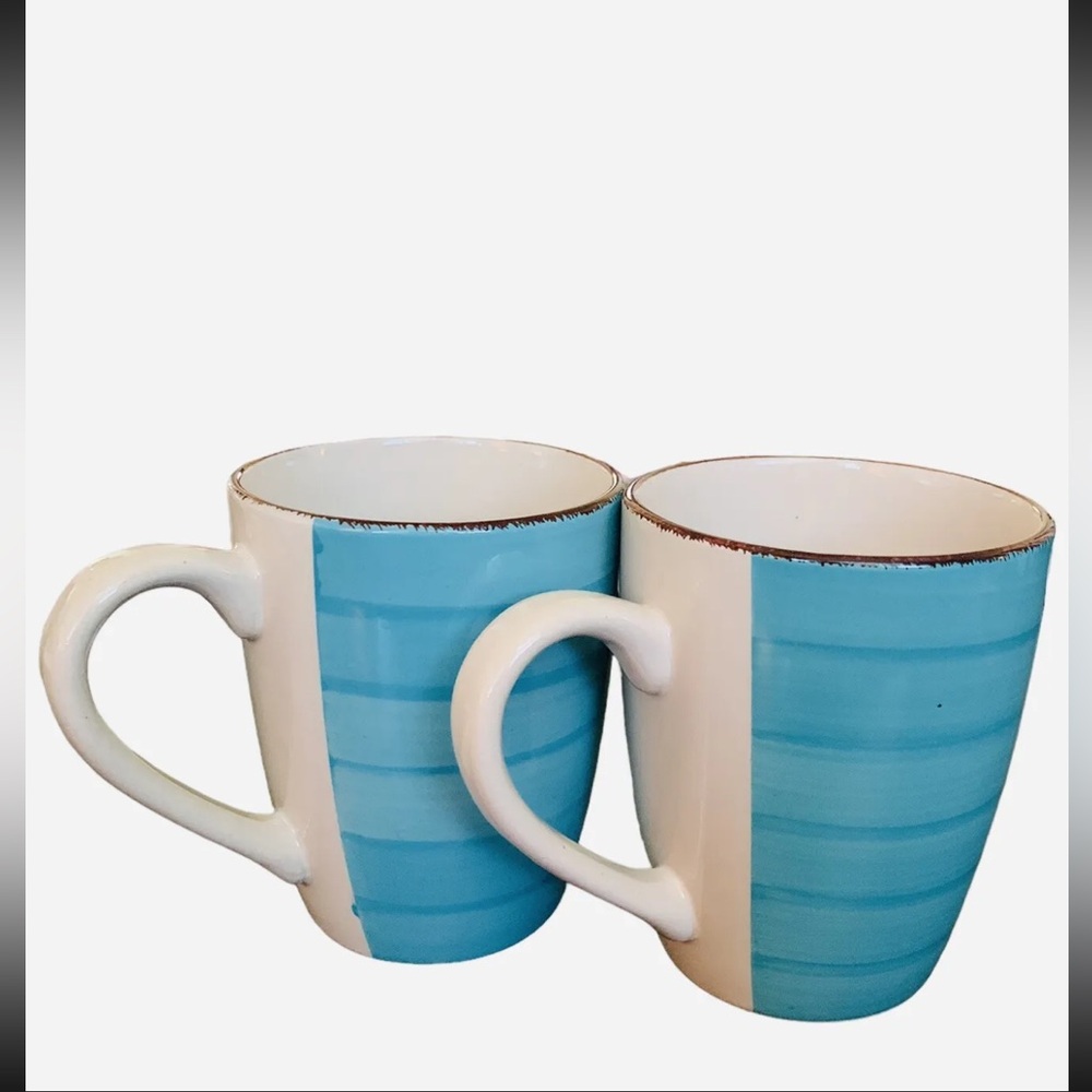 Royal Norfolk Greenbrier International Inc Turquoise Coffee/Chai mug, (2) |12Oz